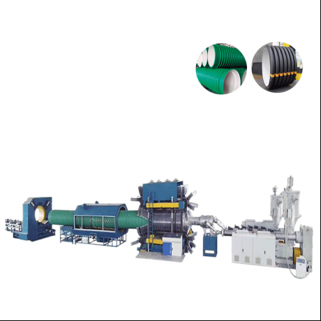 I-HDPE, PP Uhlobo Olumile Lwephayiphu Elubiyelwe Odongeni Oluphindwe Kabili kanye nolayini we-PVC Ribbed Pipe Extrusion